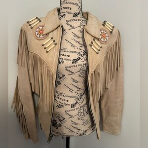 TRD Leathers - Fringed Beaded Women's Jacket